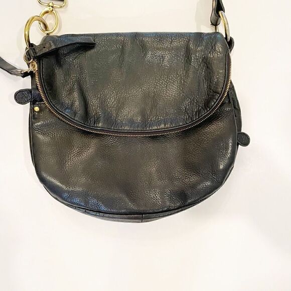 Helena De Natalis Black Leather Foldover Handbag - Picture 2 of 11